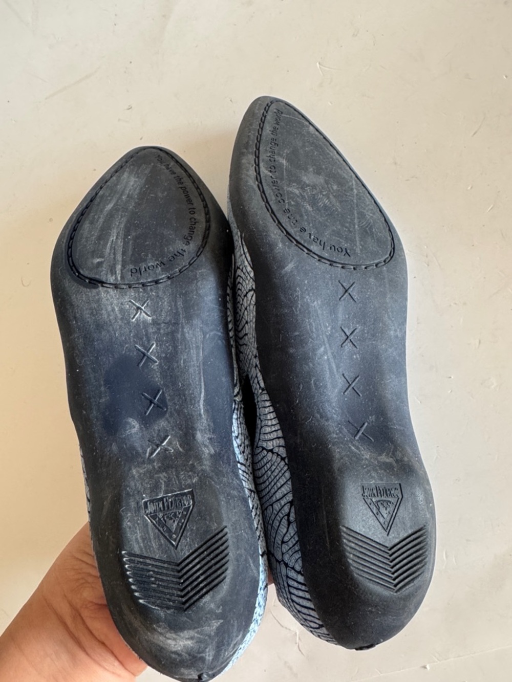 John Fluevog Womens Power-up Harmony Blue Embossed Sporty Chelsea Shoes size 8.5 - Picture 8 of 10